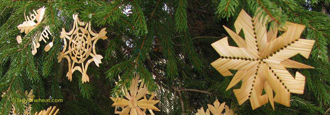 Christmas Tree Straw Topper Set