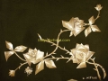 Straw Roses on Velvet
