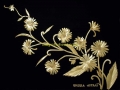 Straw Daisies on Black Velvet