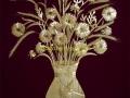 Straw Flowers of Daily Bread on Burgundy Velvet