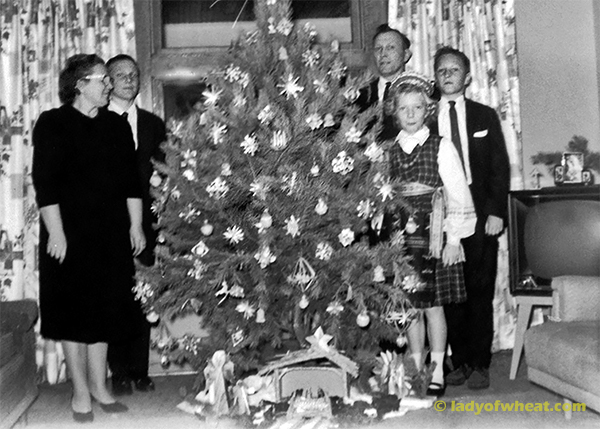 Astras family Christmas tree in 1963 © ladyofwheat.com