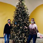 2020 Elizabeth Geshel and Katrina Meyer decorate Lithuanian Christmas Tree at Meijer Gardens