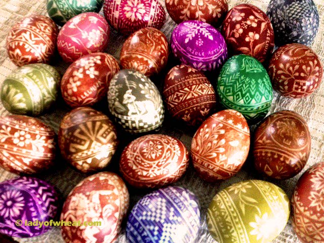 Ursula Astras Easter Eggs at Vilkaviskio Krasto Muziejus in Lithuania. Photo courtesy of Mary Astras-Currier. © ladyofwheat.com